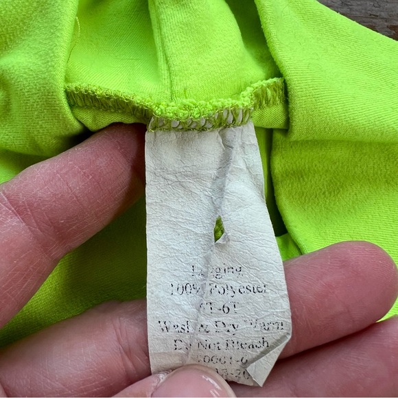 Bumblito Stretchy Leggings - Neon Yellow - Size 5/6 - Picture 3 of 3